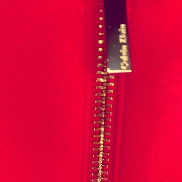 NWOT Calvin Klein Dark Pink Fitted Sleeveless Size 10 Dress - Picture 6 of 9